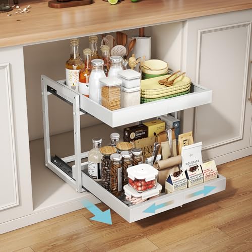 Golener 2-Tier Expandable Pull Out Cabinet Organizer | Under Sink Stor - Image 2