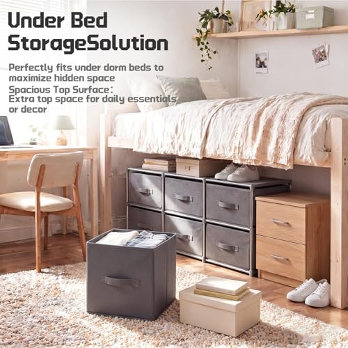 Geetery Under Dorm Bed Cube Organizer Shelf with 6 Cube - Image 5