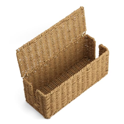 Handwoven Natural Raffia Cable Management Box with L | All Products - Image 8