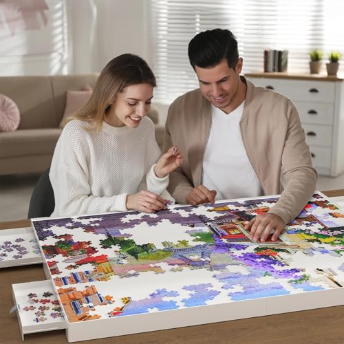 1500 Pieces Puzzle Board with Drawers | Home Organization - Image 3
