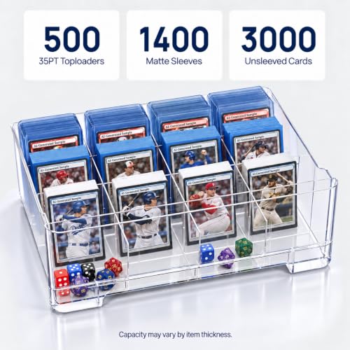 Toploader Storage Box, Clear Stackable Drawer Trading Card - Image 5
