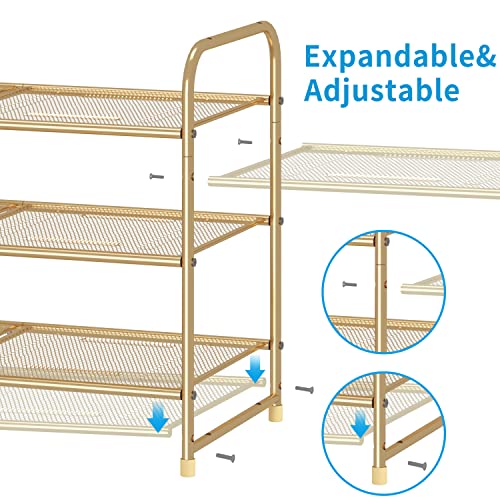 Simple Trending 3-Tier Shoe Rack, Stackable Shoe Shelf Storage - Image 5