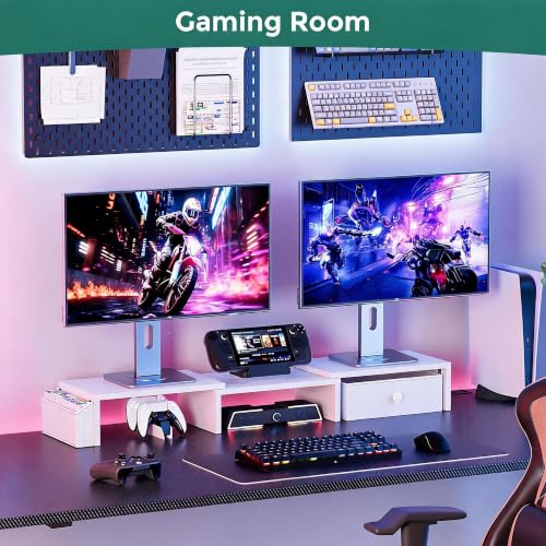 Dual Monitor Stand Riser, Adjustable Length & Swivel | All Products - Image 8