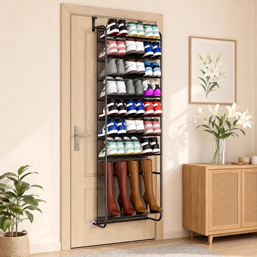Over The Door Shoe Organizer-8 Tier Hanging Shoe Organizer, Heavy - Image 4