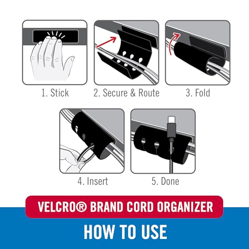 VELCRO Brand Cord Organizer, 5 Cable Slots, Wire Man | All Products - Image 5