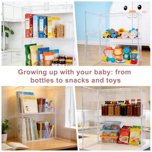 Penitue Baby Bottle Organizer, 3-Tier Clear Acrylic - Image 8