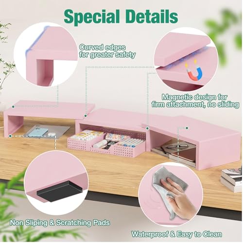 OPNICE Dual Computer Monitor Stand Riser, Desk Organ | All Products - Image 7