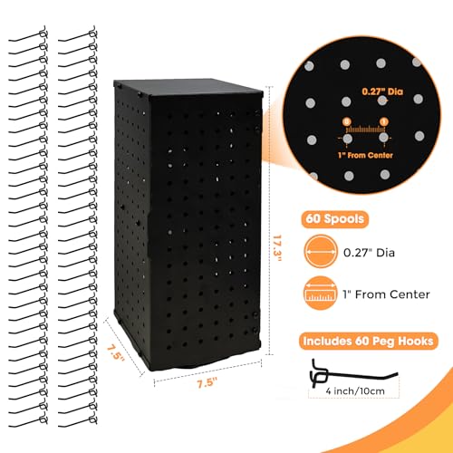 Metal 360° Fully Rotating Thread Rack, Detachable Thread - Image 3
