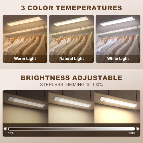 12 inch Under Cabinet Lighting 4 Pack, Wireless Motion Sensor LED - Image 5
