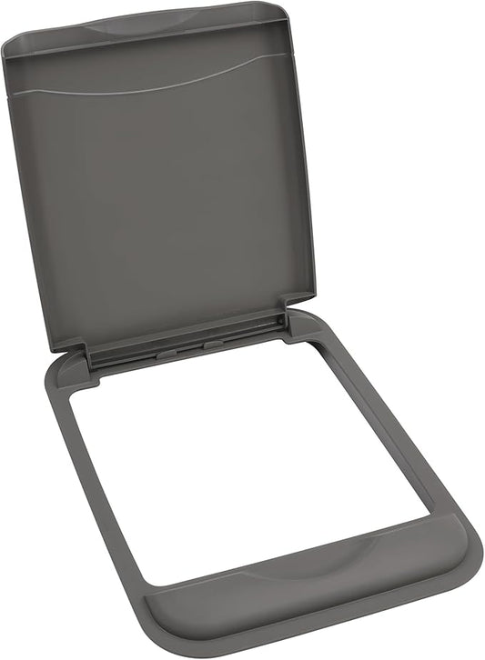 Rev-A-Shelf 50 Qt Under Sink Garbage Can Lid for Base Kitchen and Bathroom Cabinet, Replacement Plastic Trash Bin Lid Only, Gray, RV-50-LID-13-1-40