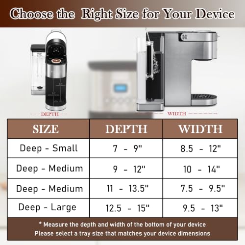 Appliance Slider Acacia Wood Sliding Tray for Coffee Maker & - Image 8