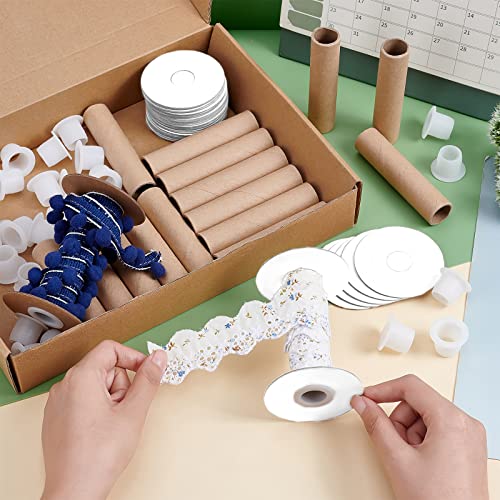 PH PandaHall 20pcs Ribbon Spools Removable Empty Cord - Image 3