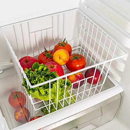 Freezer Organizer Bin, Kitchen Metal Wire Storage Basket - Image 3