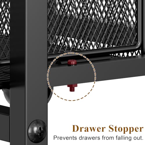 Storage Drawer Cart with Wood Top, 150 LBS Heavy Duty - Image 5