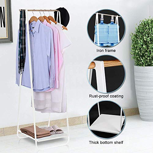 JEFEE Narrow Clothes Rack - Simple Garment Rack with Shelf 1-Tier - Image 4