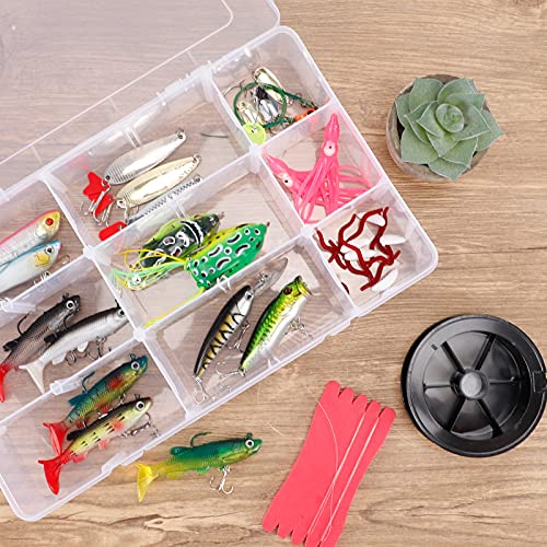 Bead Organizer Storage 3 Pack 15 Grid Clear Plastic Tackle - Image 7