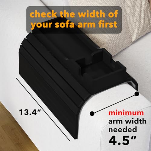 SpaceAid Bamboo Couch Cup Holder, Anti Falling | Home Organization - Image 3