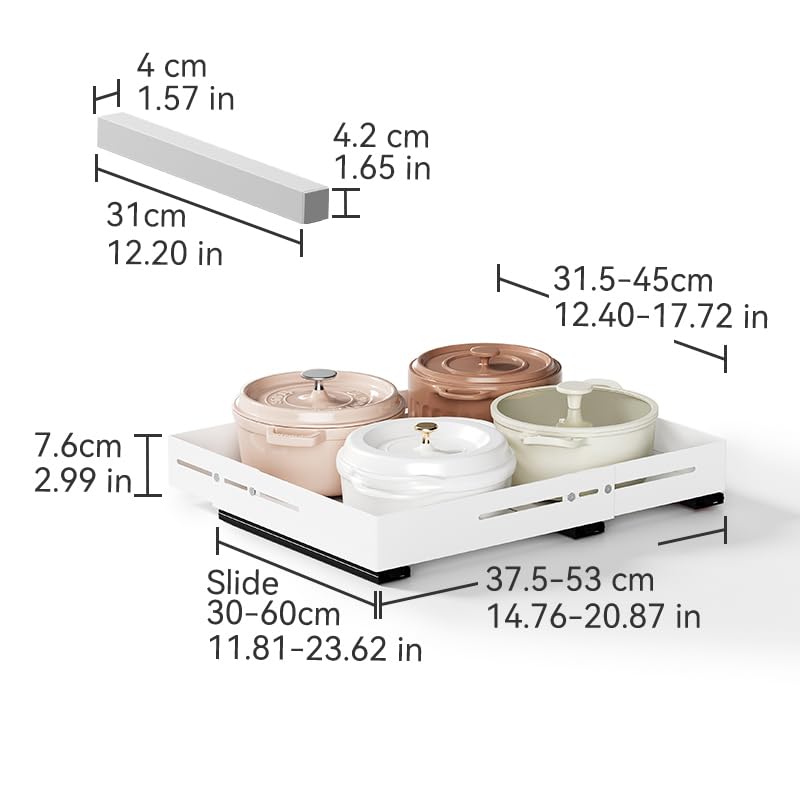 Pull Out Cabinet Organizer With Raising Pad for Framed - Image 4