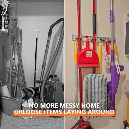 reliahom Broom Holder Wall Mount Mop Hanger Tools or | All Products - Image 5