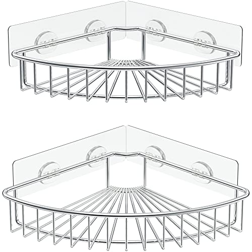 SMARTAKE 2-Pack Corner Shower Caddy, SUS304 Stainless Steel - Image 2