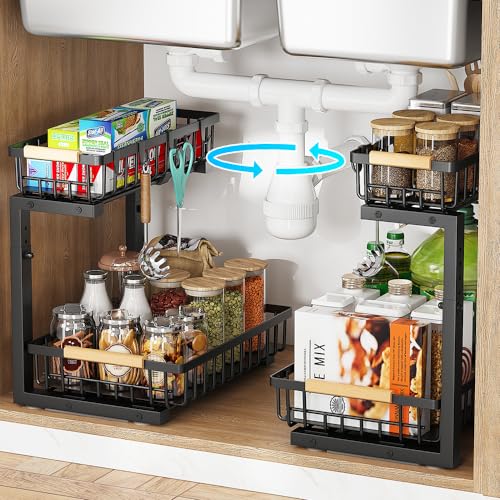 Under Sink Organizer, 2 Tier Metal Under Sink Organizers - Image 7