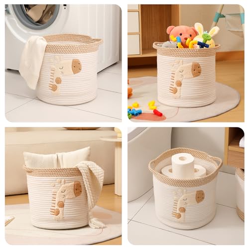 Toy Storage Baskets Woven Cotton Rope Storage Basket - Image 6