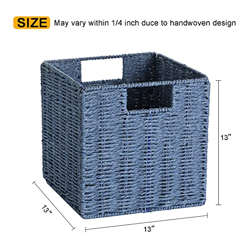 Vagusicc Wicker Storage Basket, Set of 2 Hand-Woven Storage - Image 4