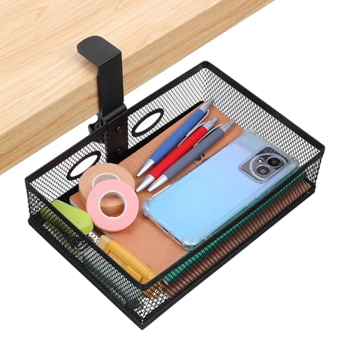 Under Desk Storage Organizer 360 Degree Rotating Under Drawer - Image 2