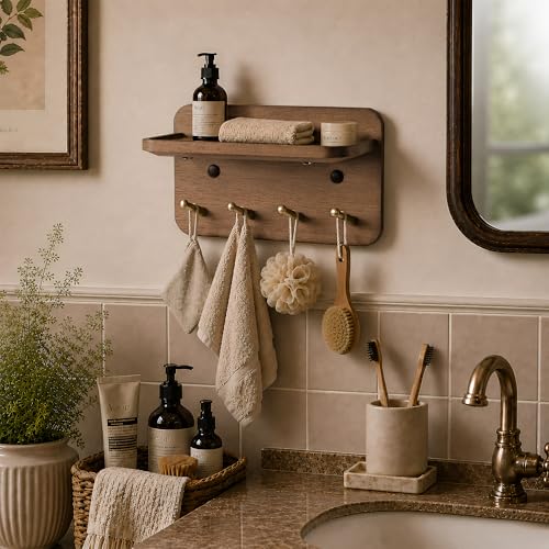 Key Holder Wall Mount, Solid Wood Key Holder for Wall - Image 3