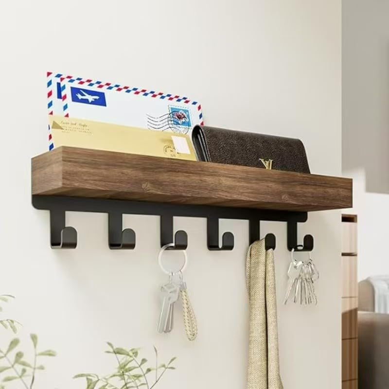 Wall Mounted Key Hanger with Shelves - Decorative Mailing - Image 1