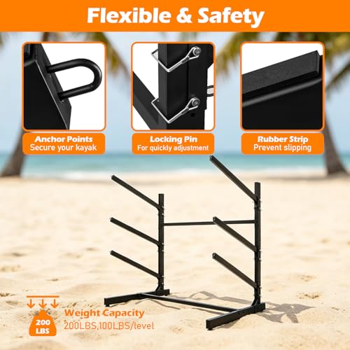 Kayak Storage Rack, Heavy Duty Kayak Racks for Garage - Image 7