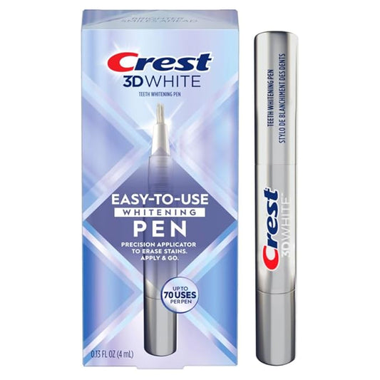 Crest 3DWhite Teeth Whitening Pen – Easy to Use,Erases Surface Stains – Up to 75 Uses per Pen-– Convenient,On-The-Go Teeth Whitening Solution,(Pack of 8)