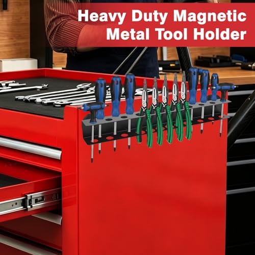 Heavy Duty Magnetic Metal Tool Holder - 18 Holes | Garage Storage - Image 5