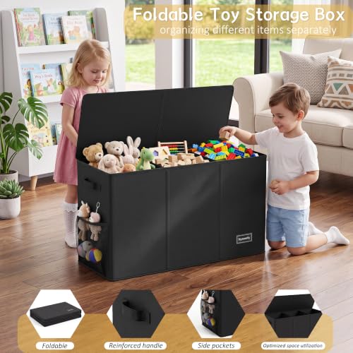 Toy Box Chest, Toy Storage Organizer with Lid Collapsible - Image 4