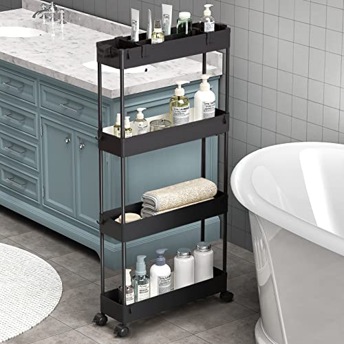 SPACELEAD Slim Storage Cart 4 Tier,Bathroom Organize | All Products - Image 2