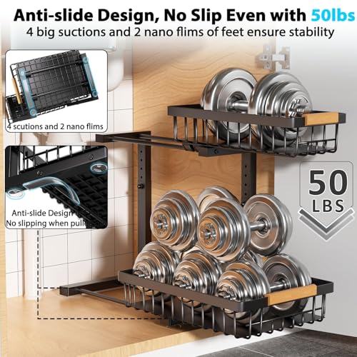 Liuoud Under Sink Organizer 2 Pack, 2 Tier Slide Out | All Products - Image 5