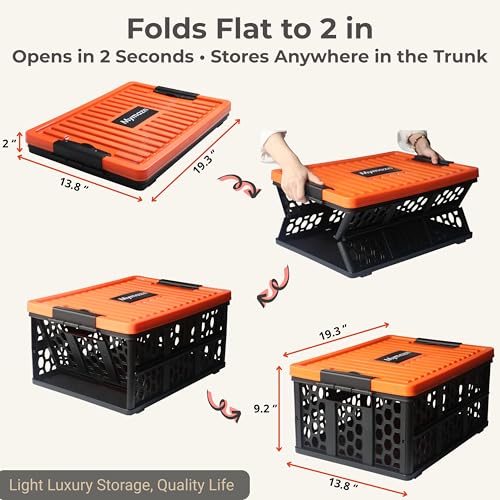 Mymazn Trunk Organizer Plastic for Car, Orange - Image 4