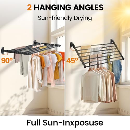 Wall Mounted Clothes Drying Rack 28 Inch – | Laundry & Clothing - Image 7