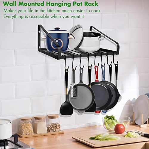 Felibeaco Hanging Pots & Pans Rack Wall Mounted, Pot Hangers - Image 3