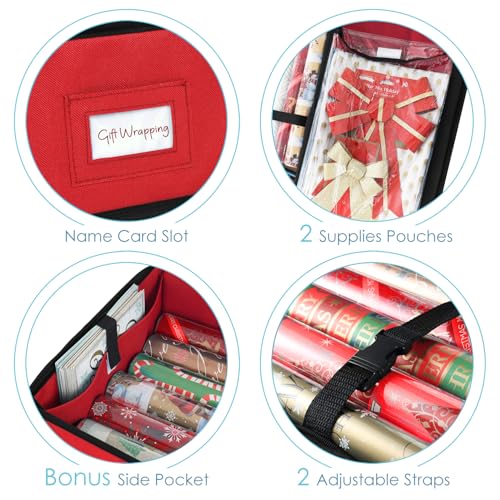 Hearth & Harbor Wrapping Paper Storage Container | Home Organization - Image 7