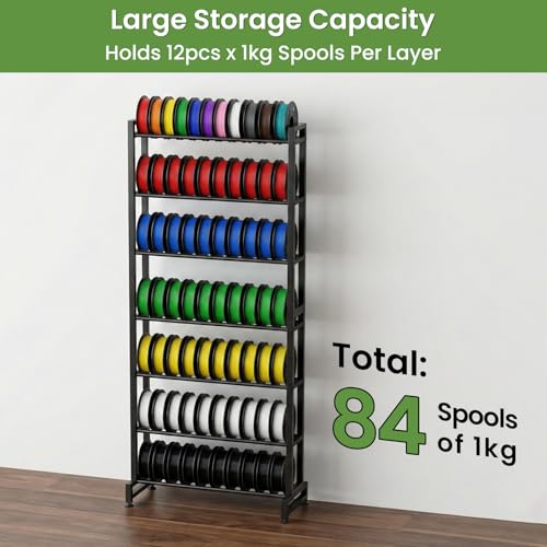 3D Printer Filament Rack, 7-Tier Heavy Duty Filament - Image 7