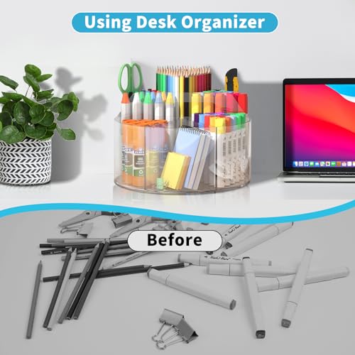 Rotating Markers Organizer for Kids, Acrylic Lazy Susan - Image 6