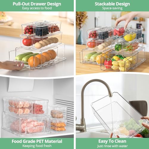 damynuo 14 Pack Clear Fridge Organizer with Lids and | All Products - Image 6