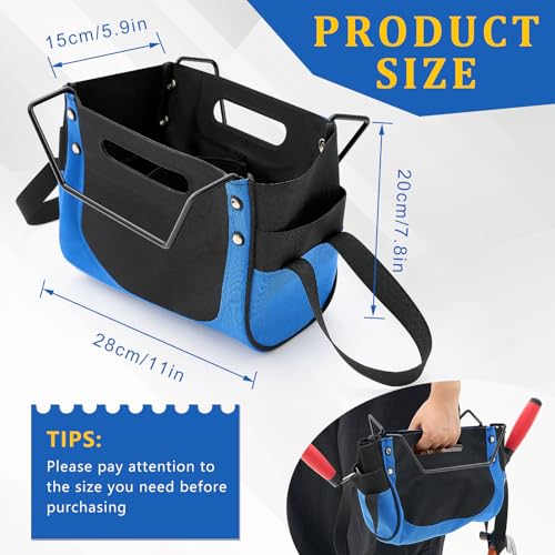 Aliceset Upgraded Ladder Tool Holder Bag with Metal Frame - Image 3