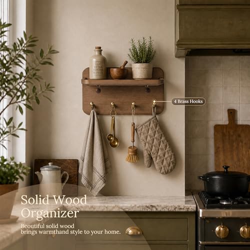 Key Holder Wall Mount, Solid Wood Key Holder for Wall - Image 7