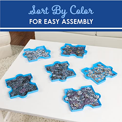 White Mountain Stackable Puzzle Sorting Trays, Set of 6 - Image 4