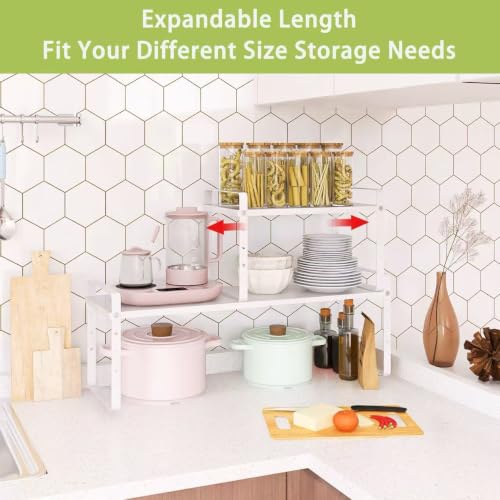 Across-Star Expandable Cabinet Shelf Organizer Rack, - Image 4