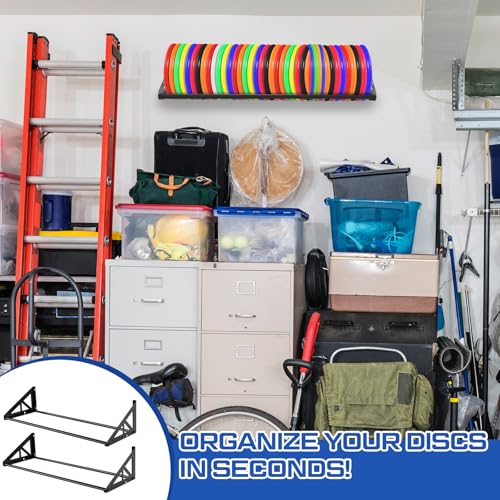 2 Pack Disc Golf Storage Rack Wall Mount, Metal Disc Golf Shelf - Image 7