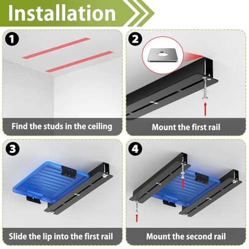 Heavy Duty Ceiling Storage Rack,Overhead Garage Storage Rack - Image 8