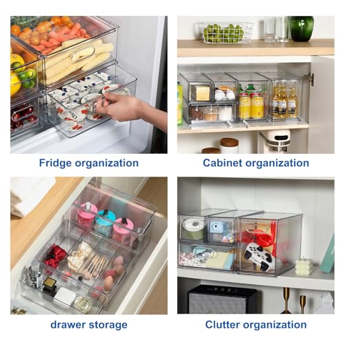 Fridge Organizers and Storage Pull Out Drawer, 2 Small - Image 4